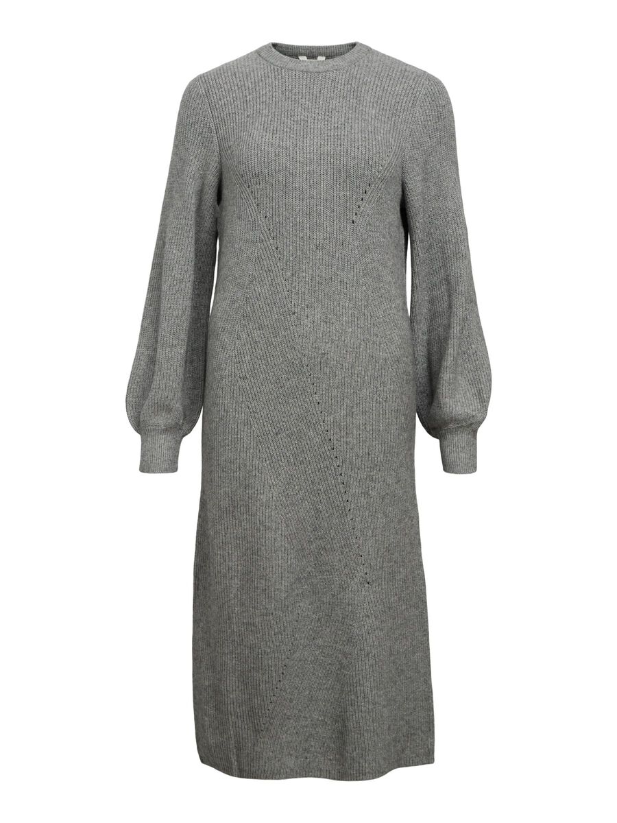 OBJECT KNITTED MIDI DRESS, Medium Grey Melange, highres - 23044622_MediumGreyMelange_001.jpg