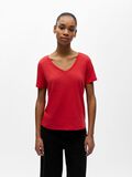 Product image thumbnail - V-NECK T-SHIRT, Poinsettia | 2