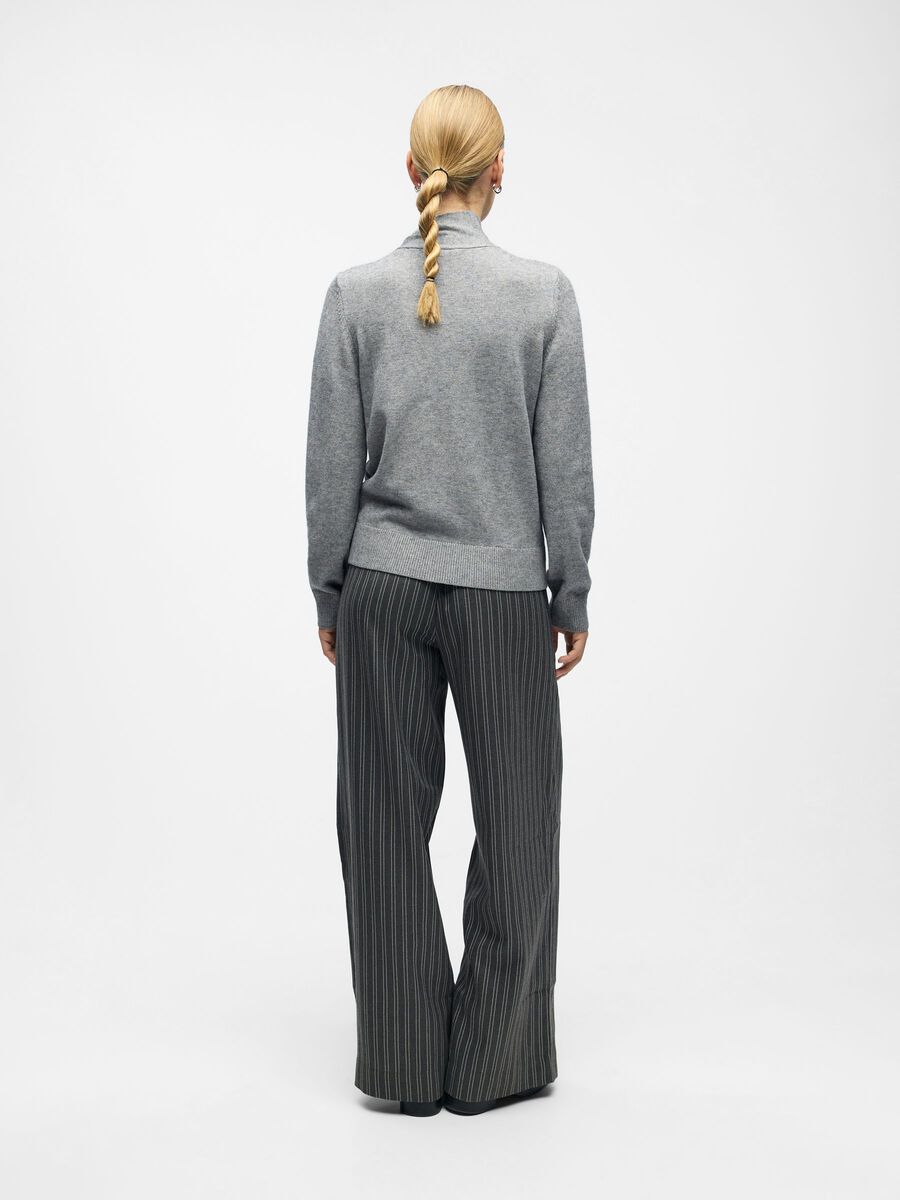Carousel image - DÉTAIL NŒUD PULL EN MAILLE, Medium Grey Melange | 3
