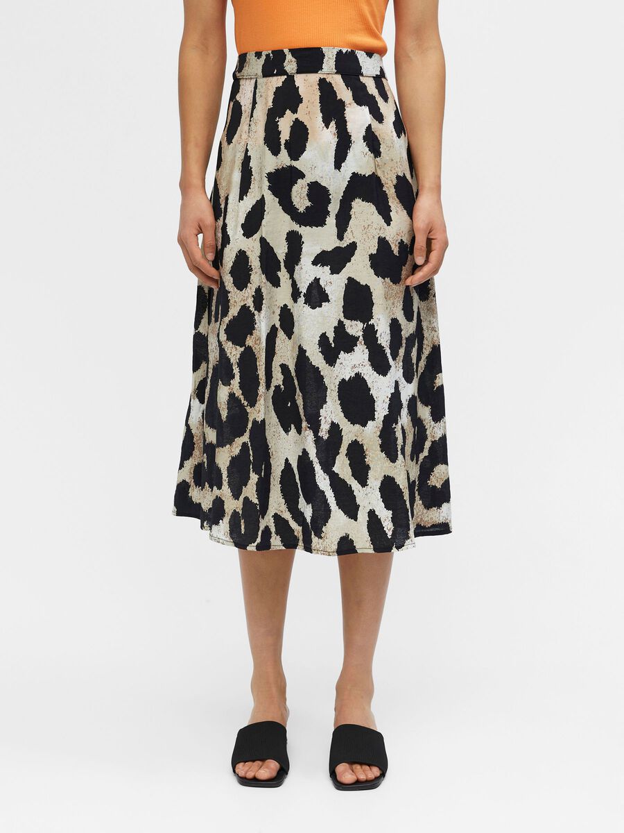 Imprime Leopard Jupe Mi Longue Object Collectors Item