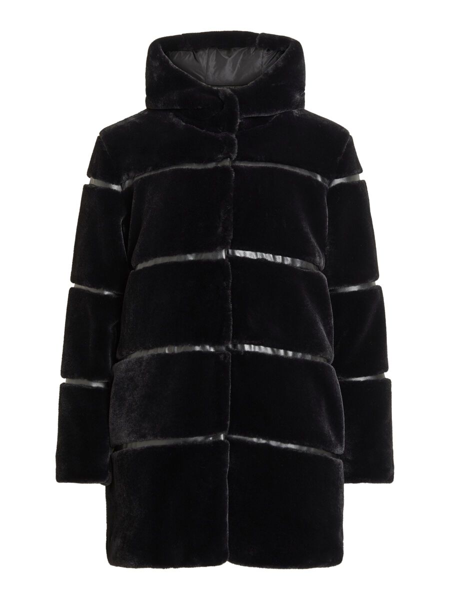 OBJECT STEHKRAGEN KUNSTFELL JACKE, Black, highres - 23031665_Black_001.jpg