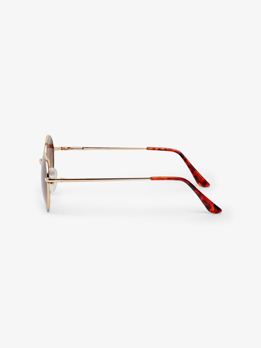 Carousel image - THIN ROUND SUNGLASSES, Partridge | 4
