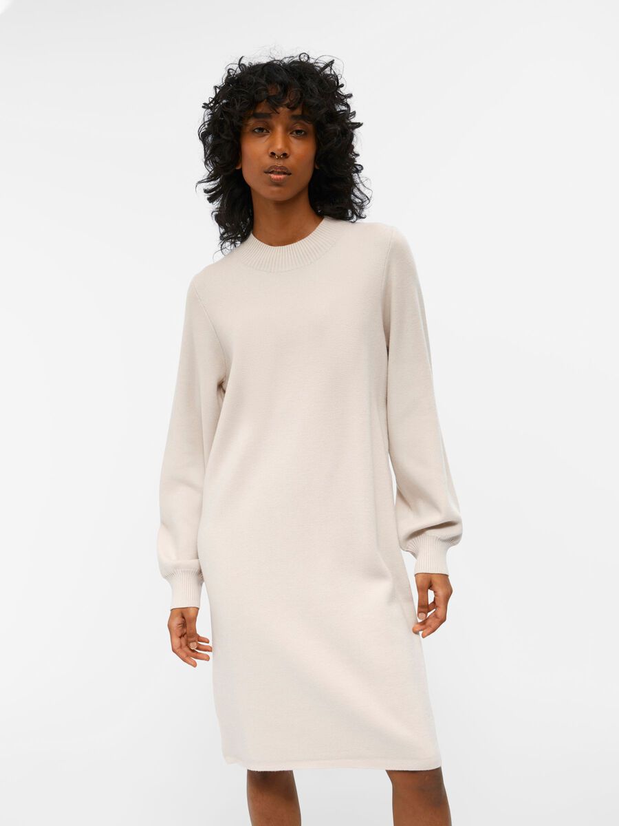 Object Collectors Item LONG SLEEVED KNITTED DRESS, Silver Gray, highres - 23043130_SilverGray_003.jpg