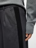 Product image thumbnail - OBJLISA PANTALON À JAMBE AMPLE, Medium Grey Melange | 5