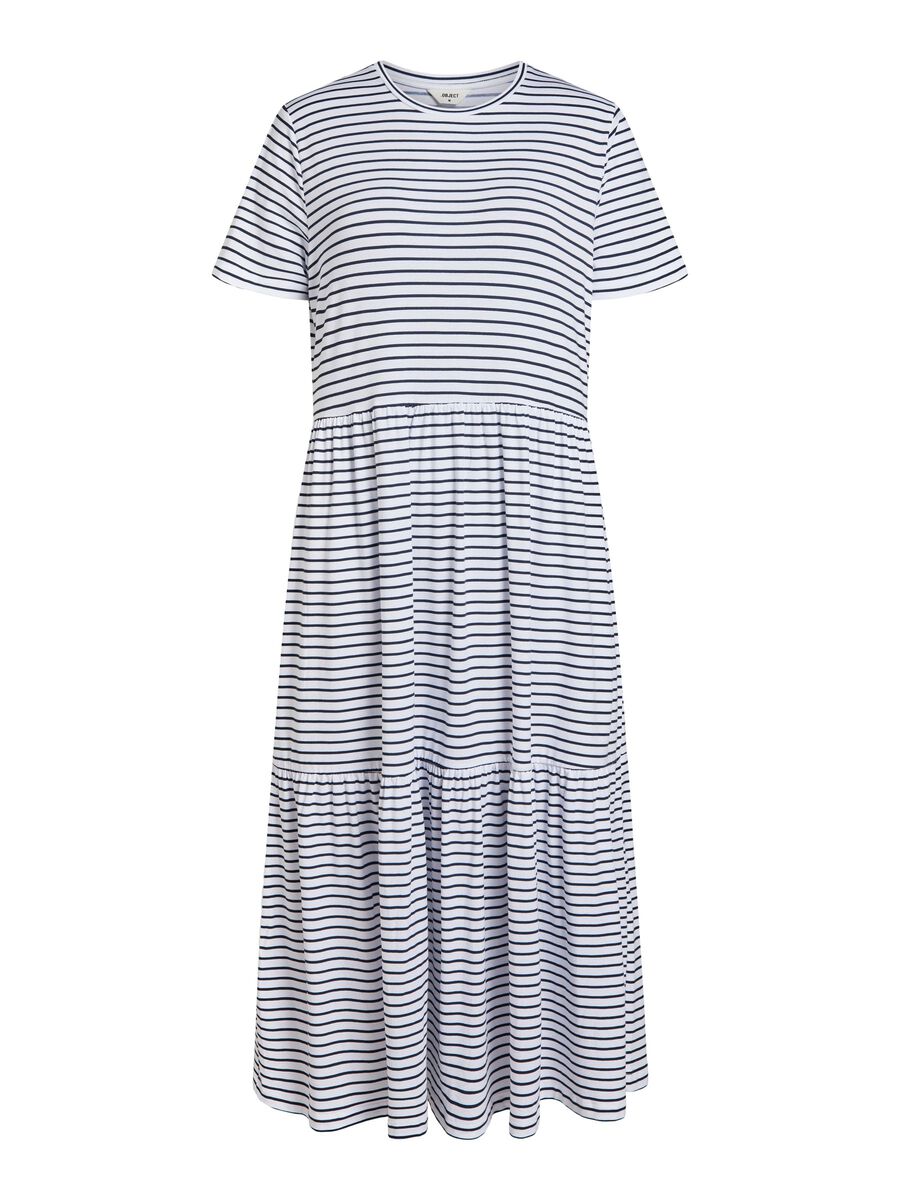 Carousel image - SHORT SLEEVED MIDI DRESS, White | 1