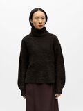 Product image thumbnail - HIGH NECK JUMPER, Seal Brown | 2