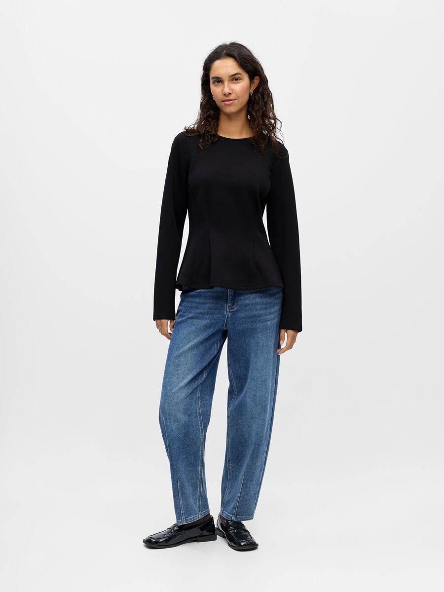 Product carousel image - PEPLUM TOP, Black | 5