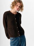 Product image thumbnail - KNITTED CARDIGAN, Seal Brown | 6