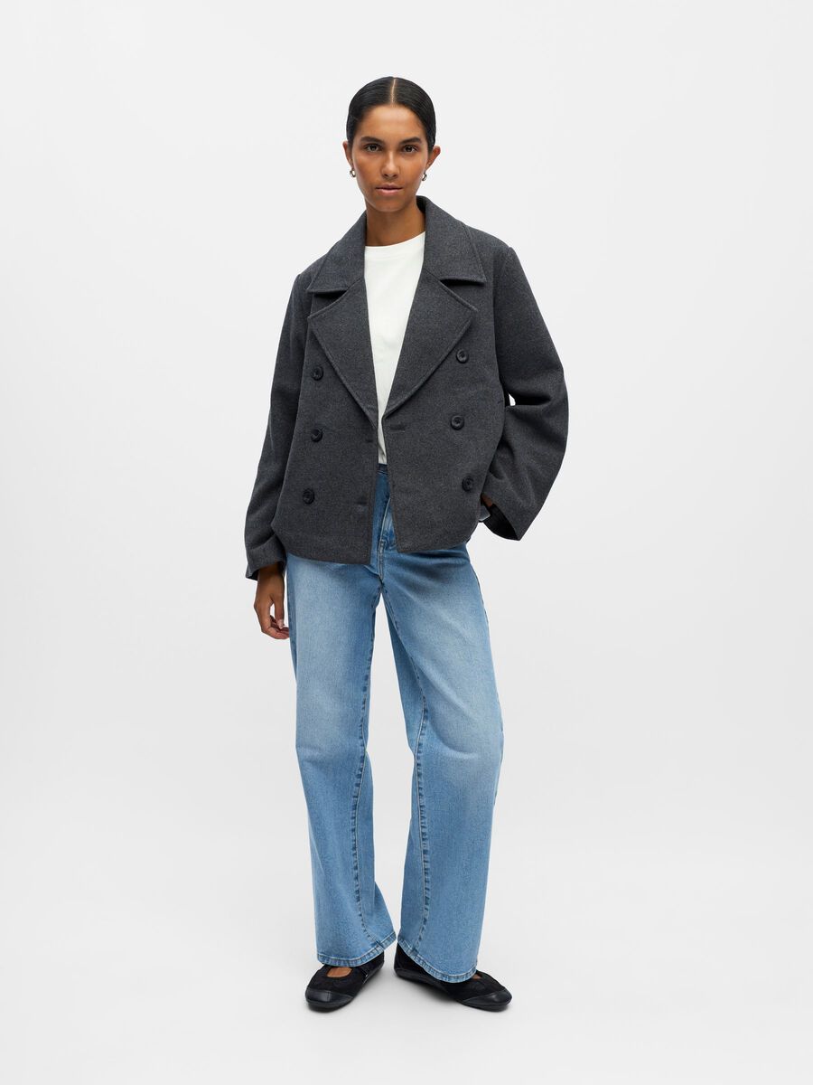 Product carousel image - OBJKEILY KURZE JACKE, Dark Grey Melange | 5