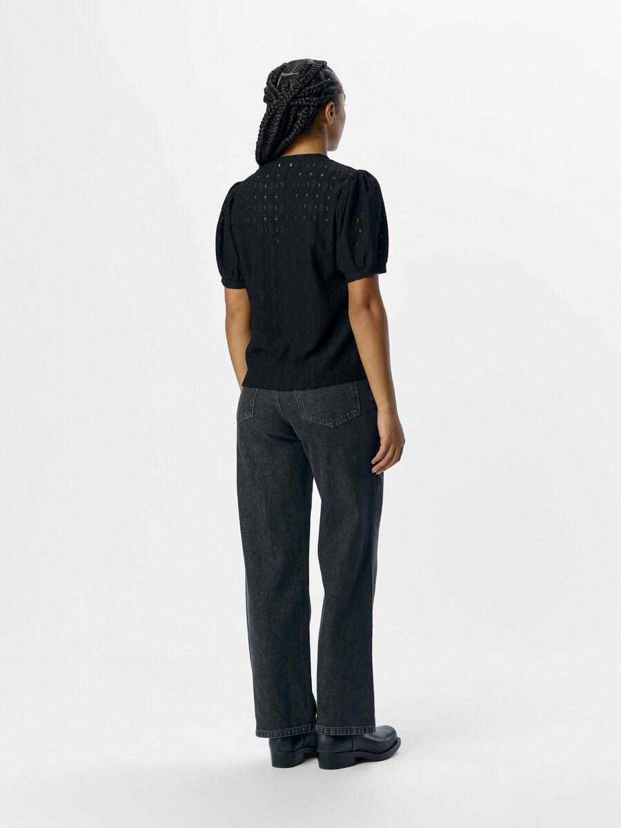 OBJECT BRODERIE  TOP, Black, highres - 23045729_Black_004.jpg