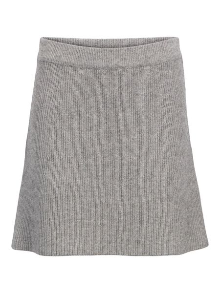OBJECT KNITTED MINI SKIRT, Medium Grey Melange, highres - 23046895_MediumGreyMelange_001.jpg