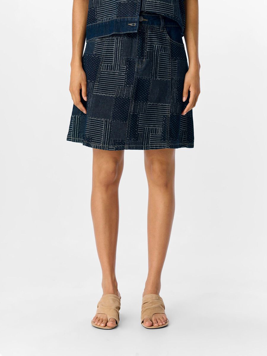 OBJECT DENIM MINI SKIRT, Dark Blue Denim, highres - 23047030_DarkBlueDenim_003.jpg