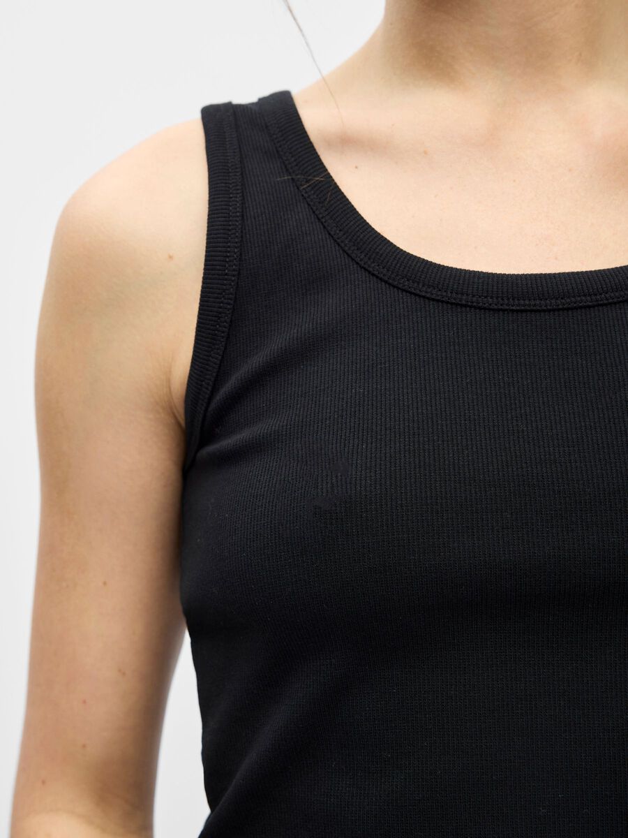 Carousel image - CLASSIC RIBBED TANK TOP, Black | 5