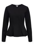 Product image thumbnail - PEPLUM TOP, Black | 1
