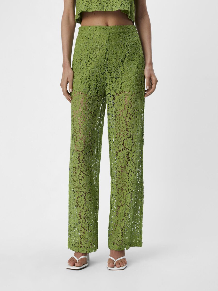Object Collectors Item LACE FLARED TROUSERS, Peridot, highres - 23044382_Peridot_003.jpg