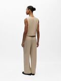 Product image thumbnail - MID WAIST WIDE-LEG TROUSERS, Humus | 3