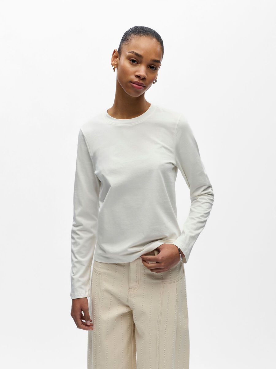 Product carousel image - LONG SLEEVED T-SHIRT, Cloud Dancer | 1