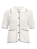 OBJECT SHORT SLEEVED CARDIGAN, Cloud Dancer, highres - 23048157_CloudDancer_1236615_001.jpg