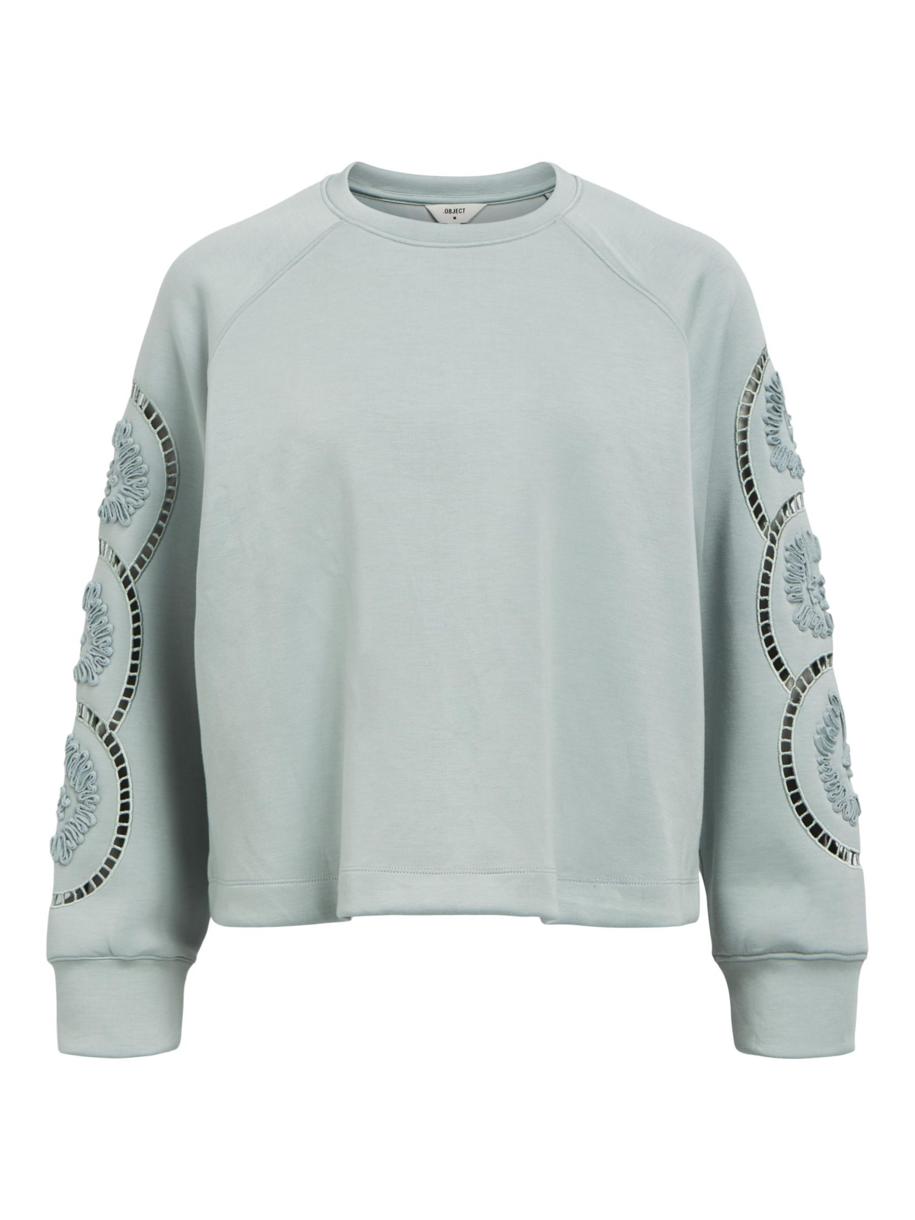 Embroidered grey sweatshirt outlet