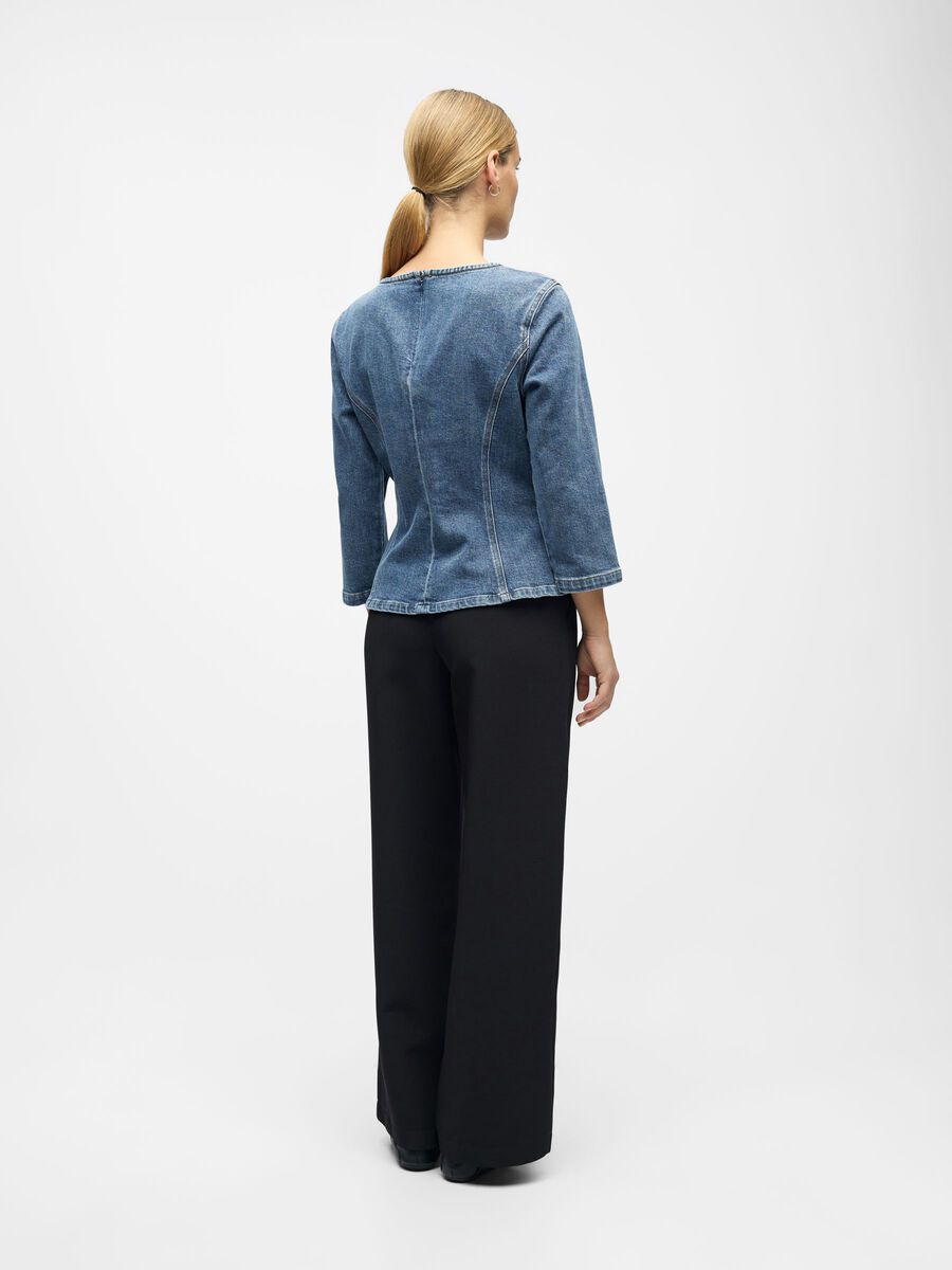 Product carousel image - DENIM TOP, Medium Blue Denim | 2
