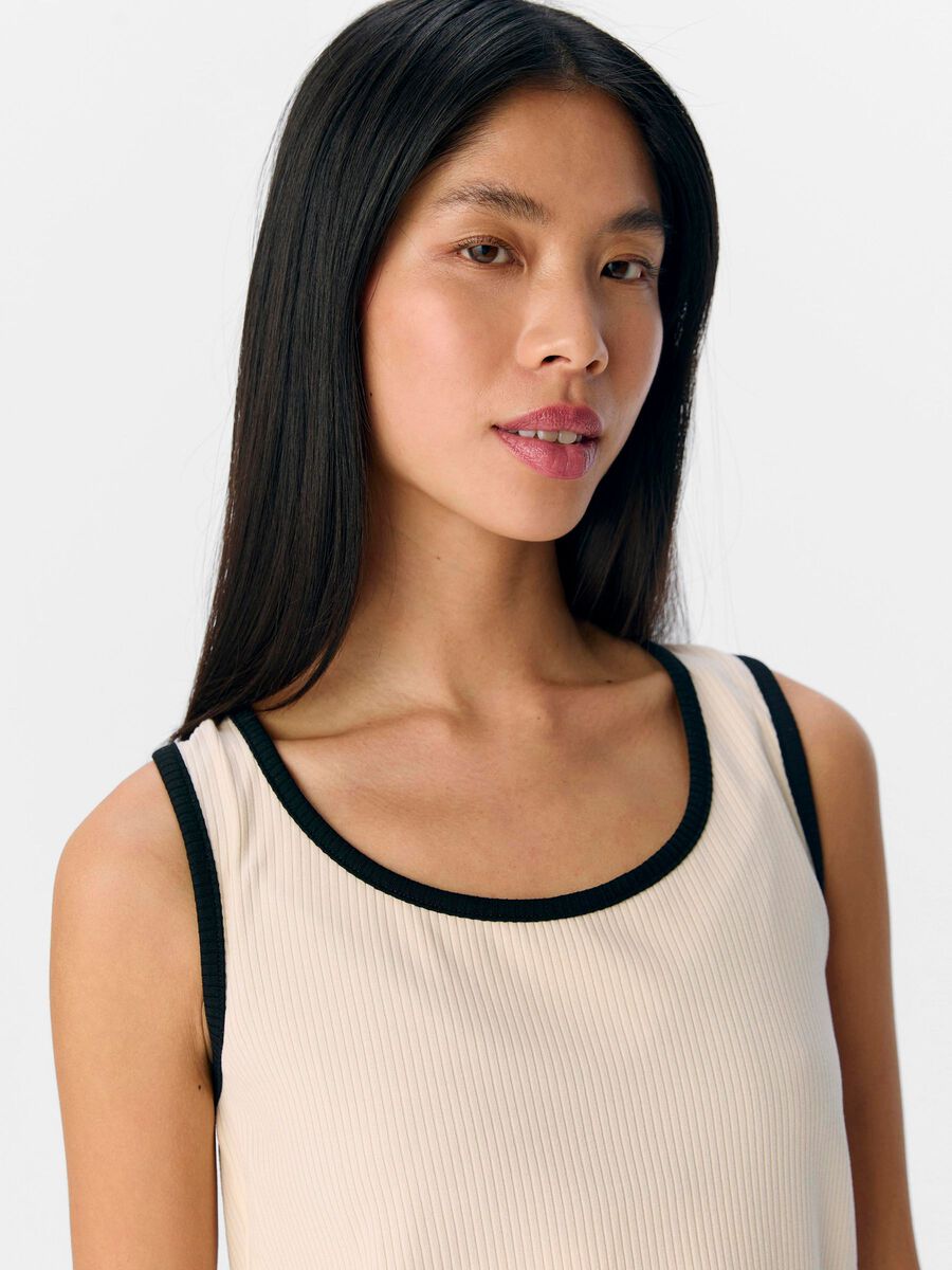 Carousel image - RIBBEDE TANKTOP, Sandshell | 5