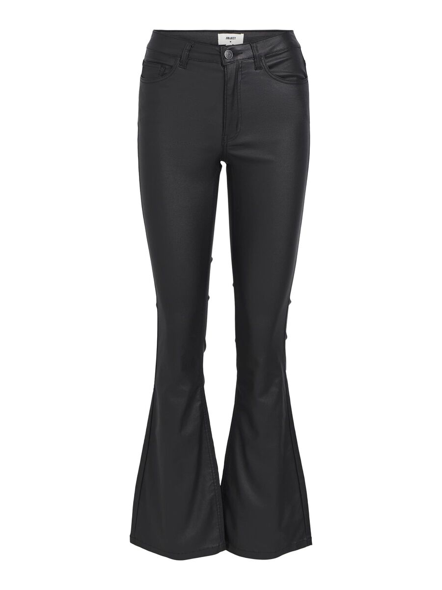OBJECT GECOATE FLARED JEANS, Black, highres - 23043433_Black_001.jpg