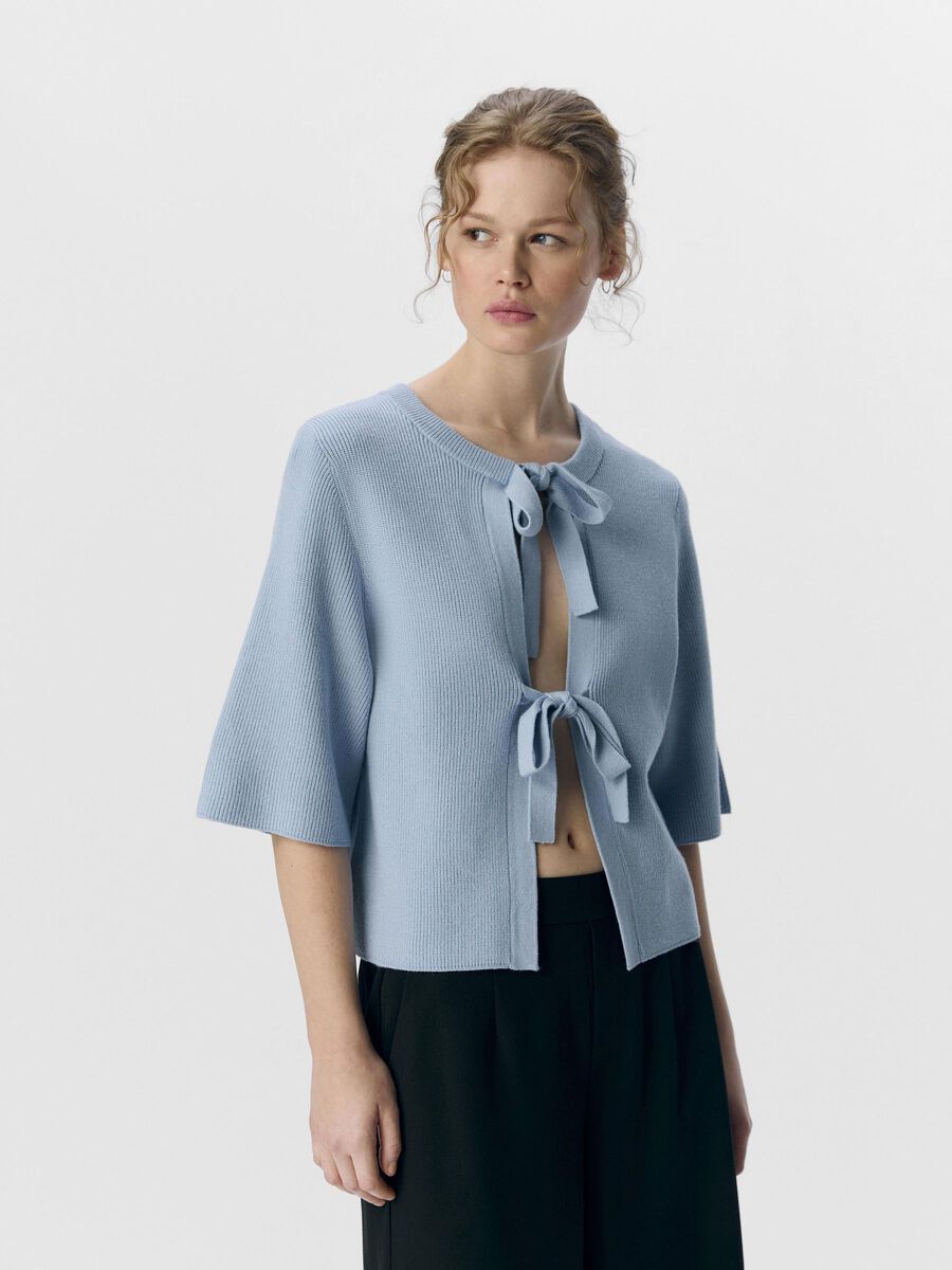 OBJECT KORTÆRMET STRIKKET CARDIGAN, Kentucky Blue, highres - 23044018_KentuckyBlue_1177432_003.jpg