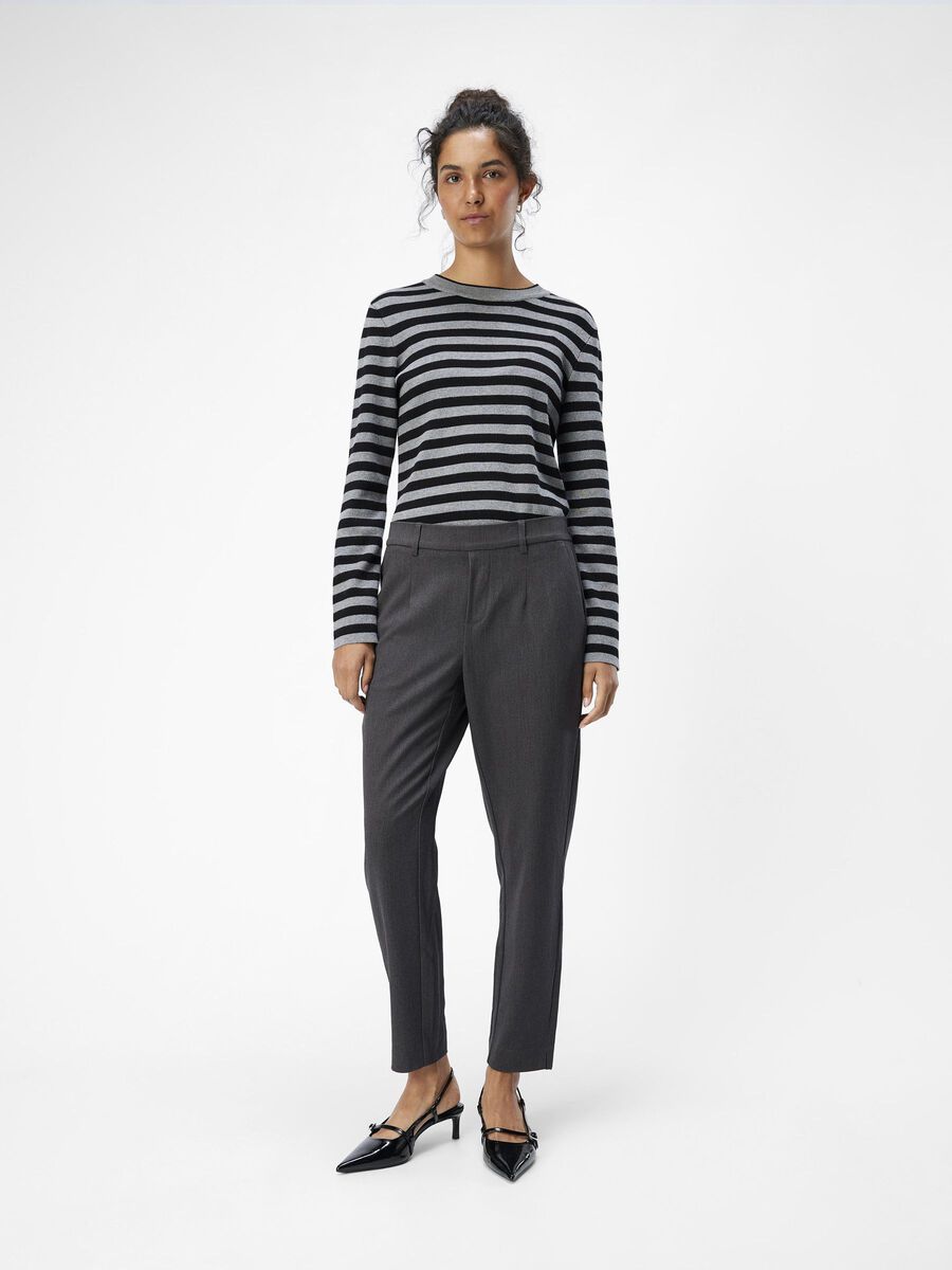 OBJECT OBJLISA TROUSERS, Medium Grey Melange, highres - 23029728_MediumGreyMelange_005.jpg