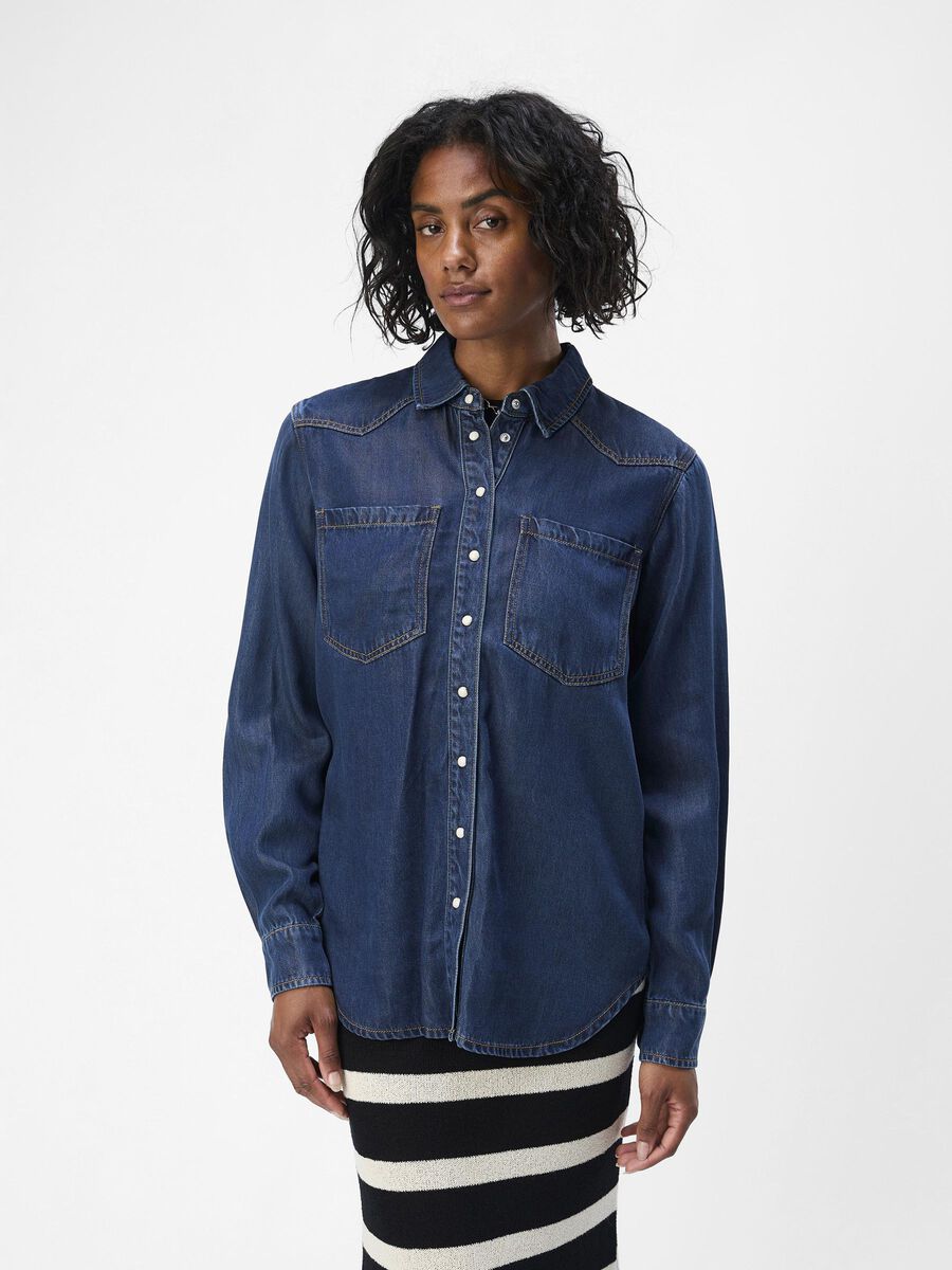 OBJECT LOOSE DENIM SHIRT, Dark Blue Denim, highres - 23044678_DarkBlueDenim_003.jpg