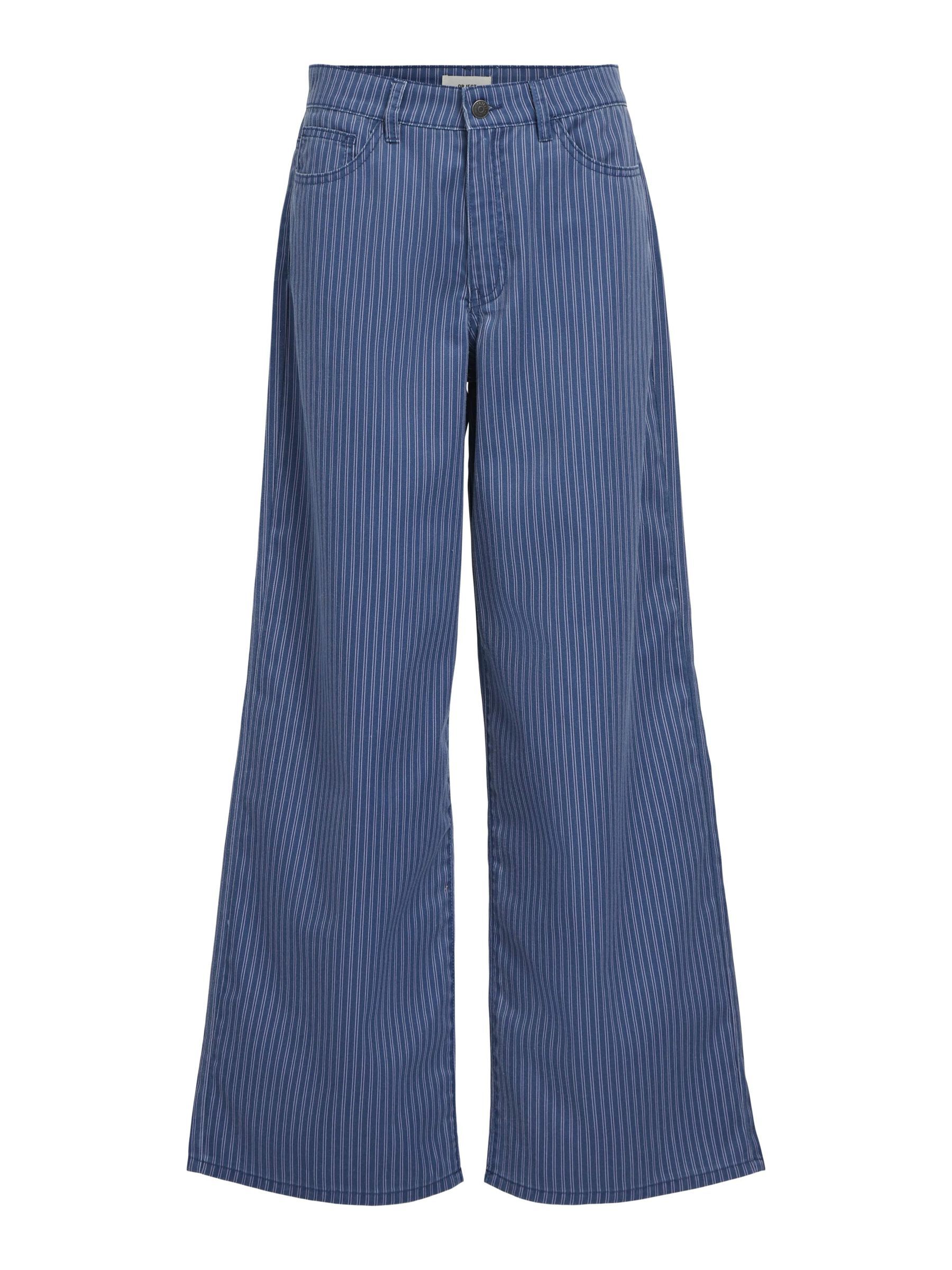 Blue striped shop wide leg pants