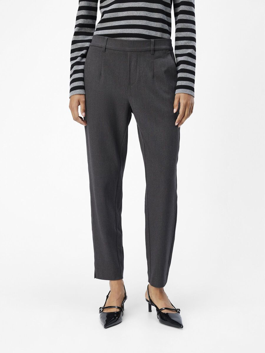OBJECT OBJLISA TROUSERS, Medium Grey Melange, highres - 23029728_MediumGreyMelange_003.jpg