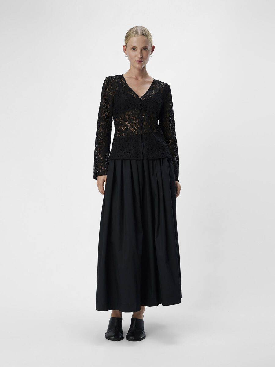 OBJECT A-LINE MAXI SKIRT, Black, highres - 23044131_Black_005.jpg
