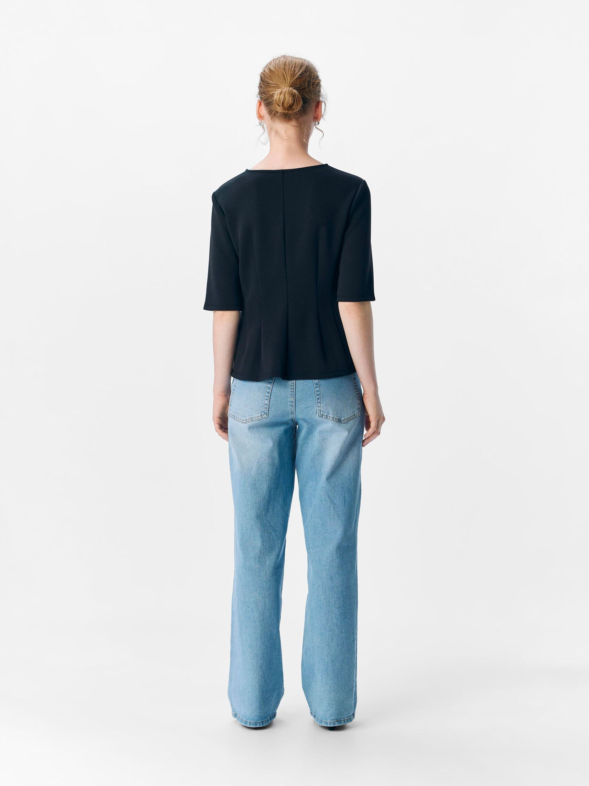 Carousel image - PEPLUM TOP, Black | 4