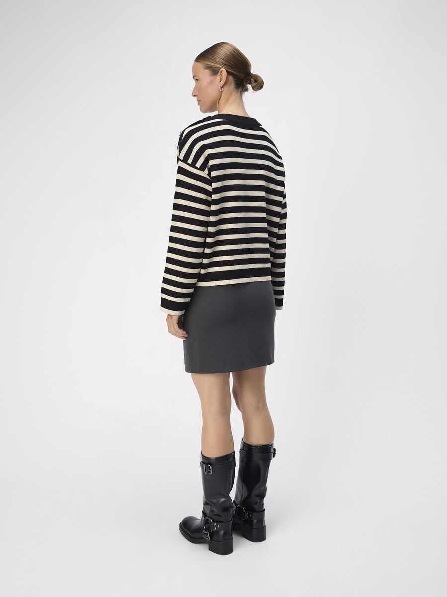 OBJECT LOOSE KNITTED PULLOVER, Black, highres - 23044624_Black_1136928_004.jpg