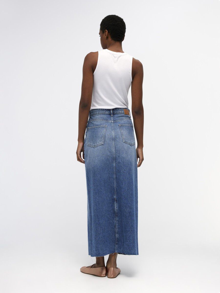 OBJECT OBJHARLOW LONG DENIM SKIRT, Medium Blue Denim, highres - 23043754_MediumBlueDenim_004.jpg