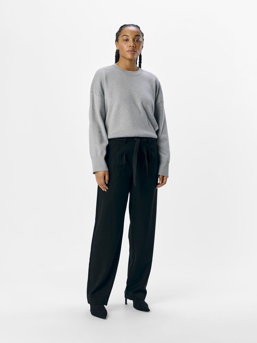 OBJECT TIE-FRONT STRAIGHT-LEG TROUSERS, Black, highres - 23046298_Black_005.jpg