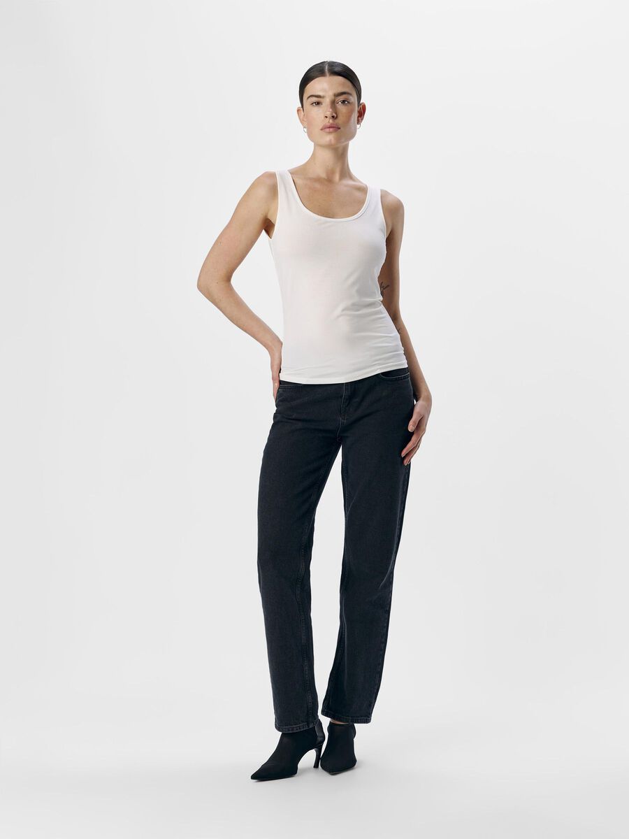 Carousel image - U-NECK VEST TOP, White | 4