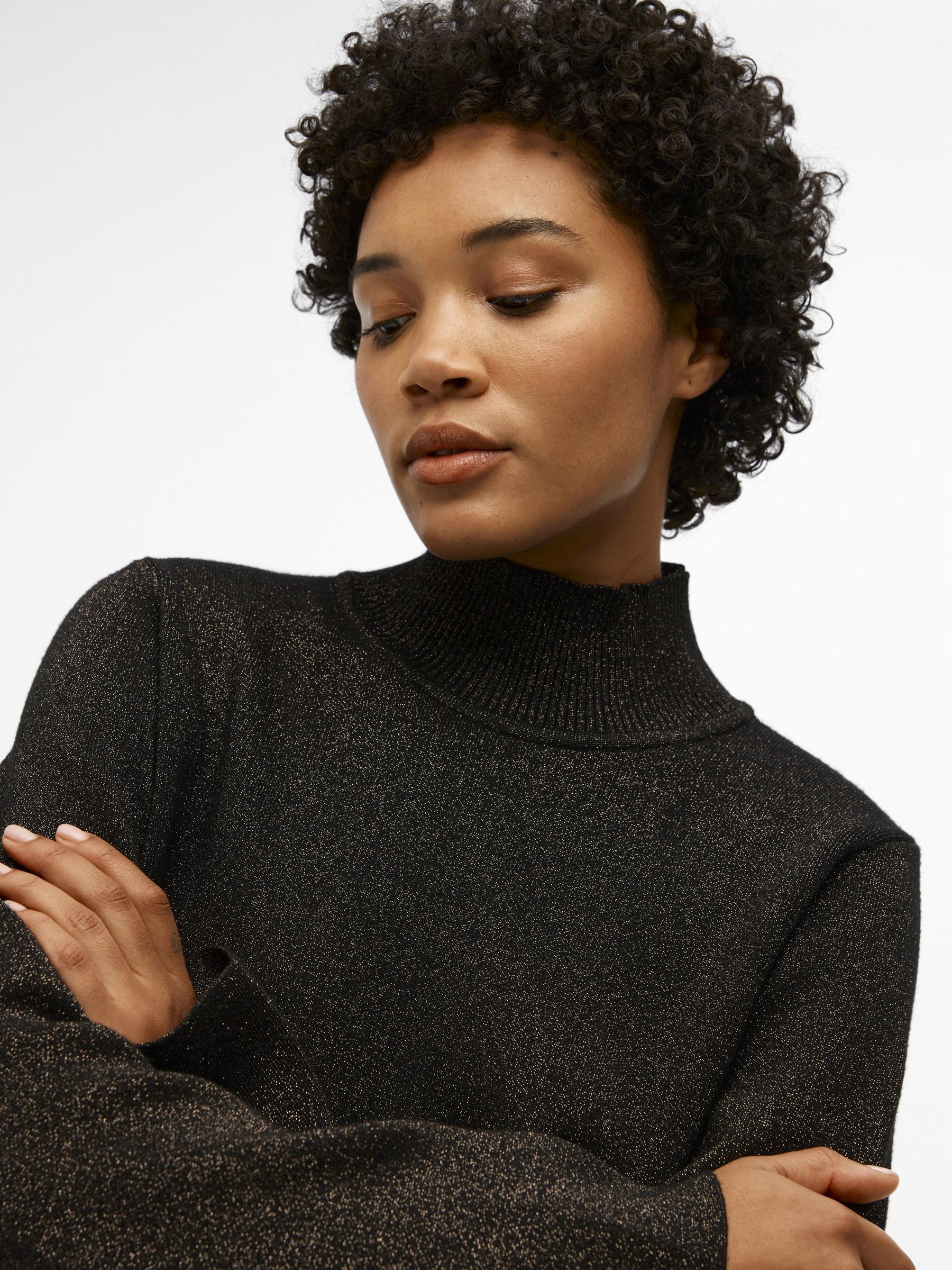 Black high neck pullover hot sale