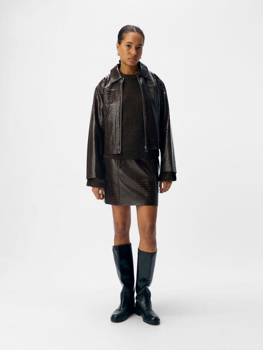 Carousel image - CROCODILE JACKET, Seal Brown | 4