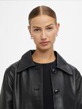 Object Collectors Item TEDDY COLLAR LEATHER JACKET, Black, highres - 23040505_Black_006.jpg