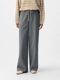 Product image thumbnail - OBJLISA WIDE-LEG TROUSERS, Medium Grey Melange | 1