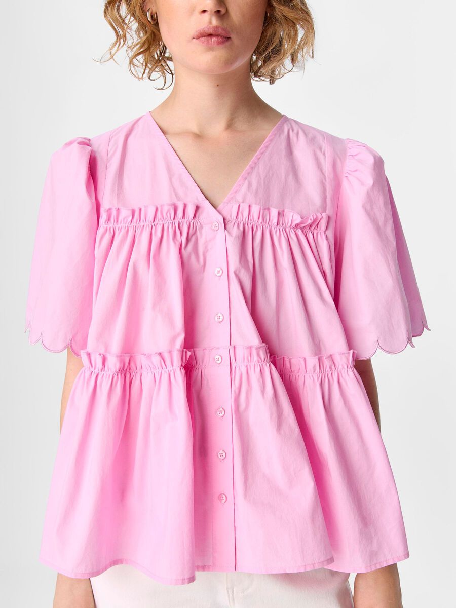 Carousel image - RÜSCHEN BLUSE, Pink Frosting | 5