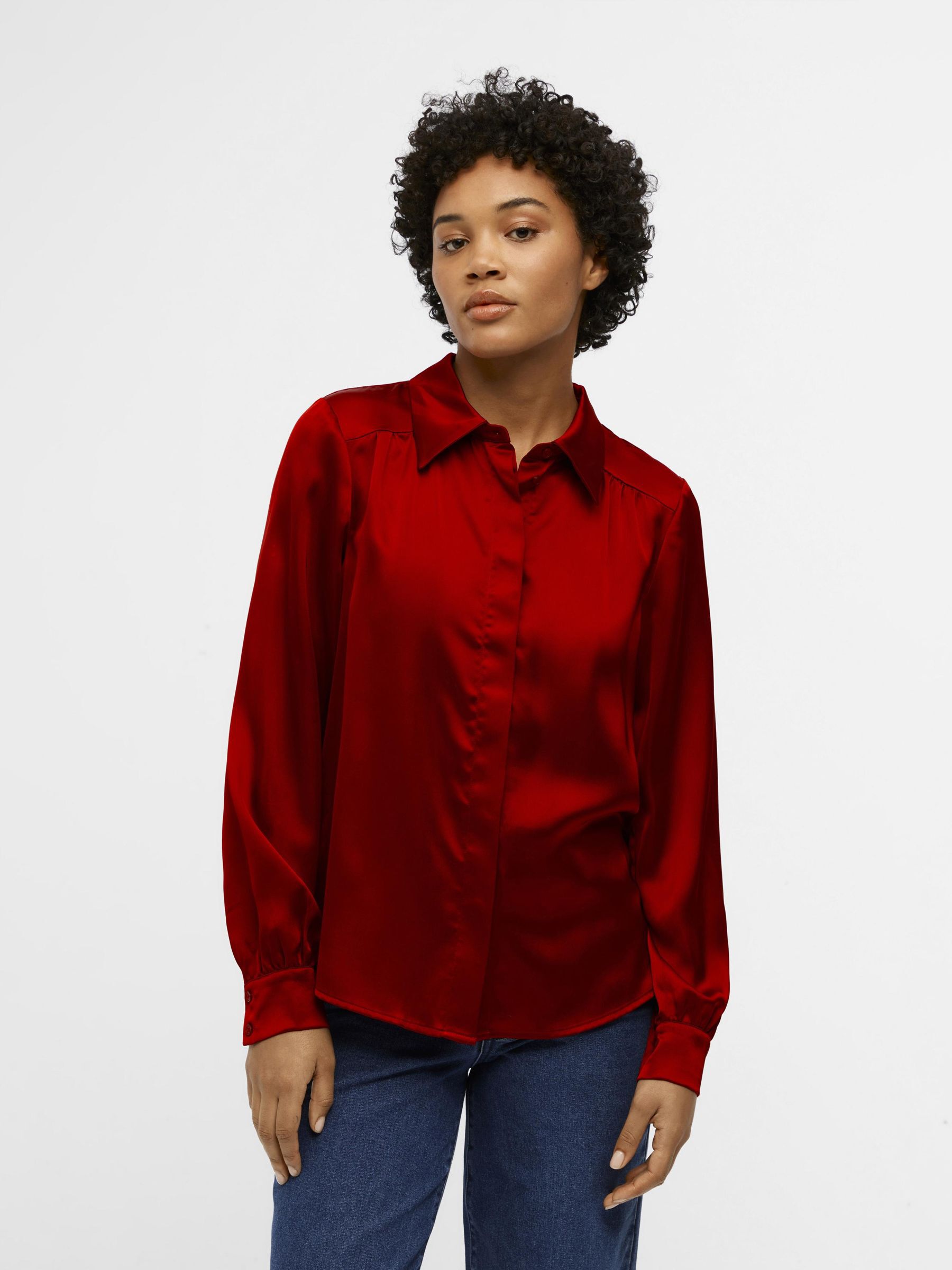 Chemise satin on sale rouge