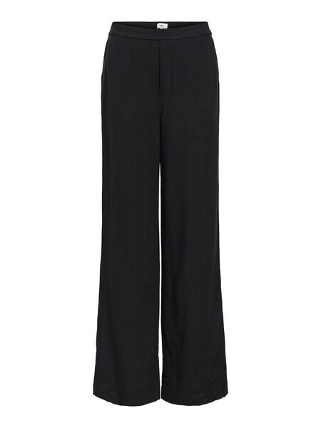 OBJECT LINEN WIDE-LEG TROUSERS, Black, highres - 23040671_Black_001.jpg