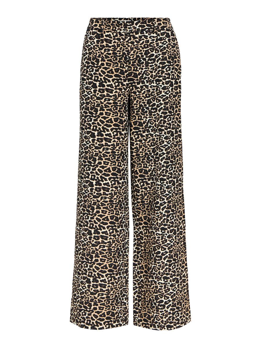 Carousel image - LEOPARD PRINT WIDE-LEG TROUSERS, Humus | 1