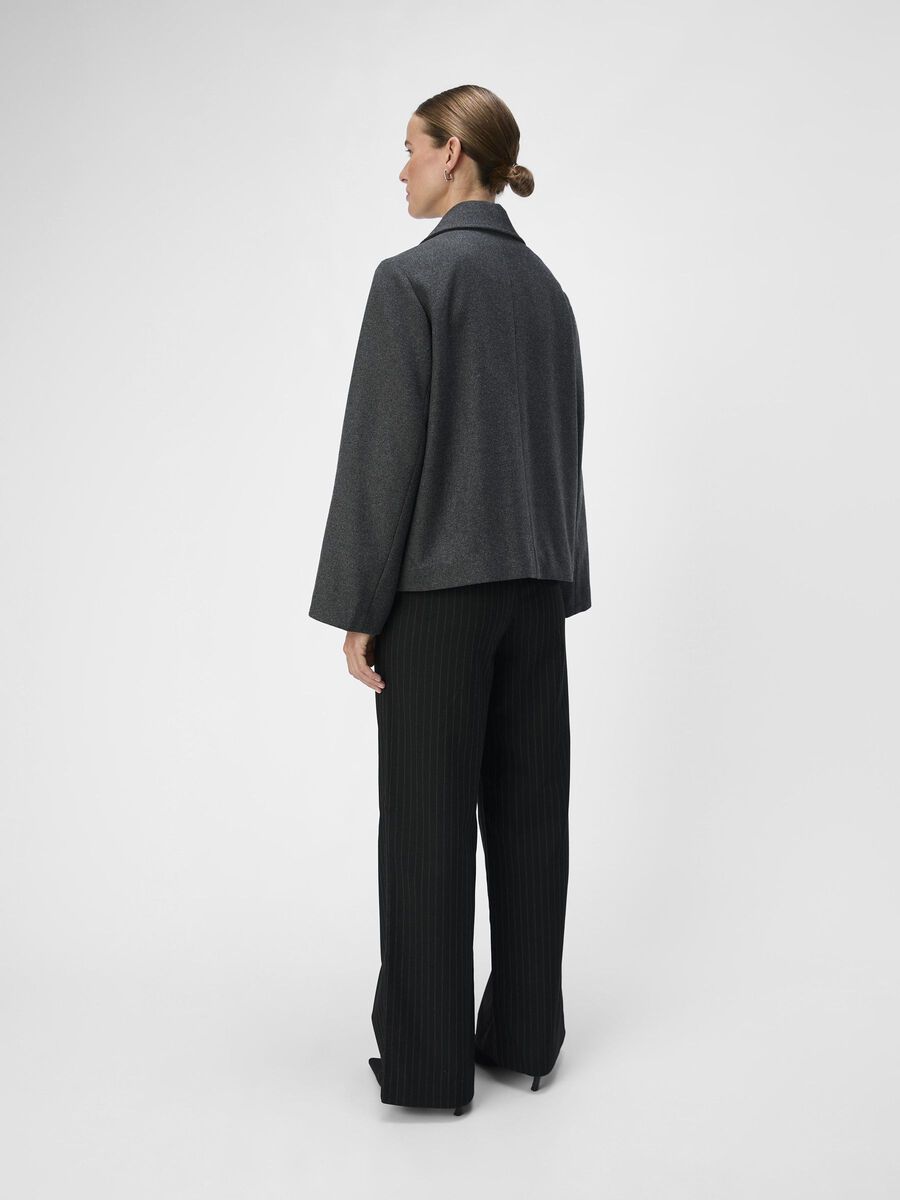 OBJECT OBJKEILY KORT JAKKE, Dark Grey Melange, highres - 23040644_DarkGreyMelange_1151935_004.jpg
