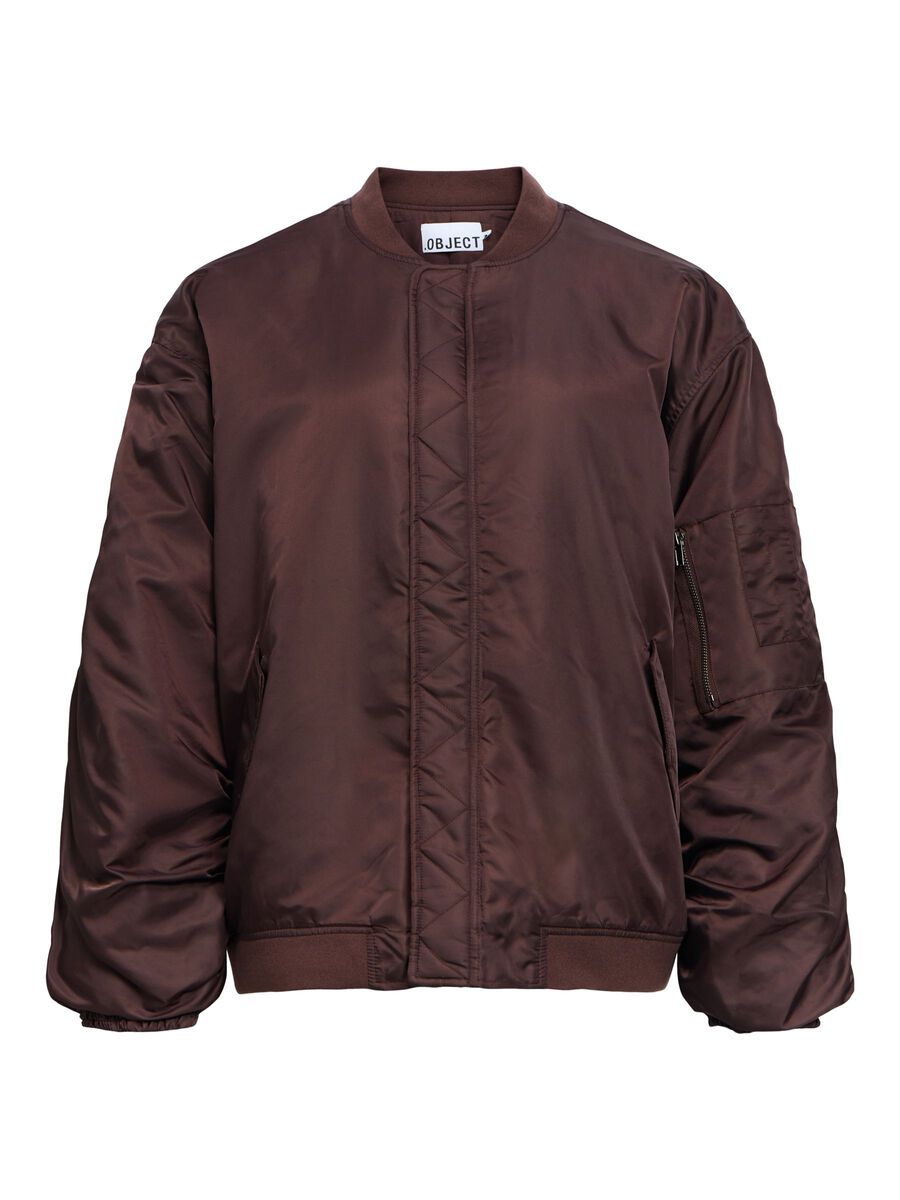 Product carousel image - OVERSIZED BOMBER JACKET, Seal Brown | 1