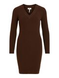 OBJECT V-HALS GEBREIDE JURK, Chicory Coffee, highres - 23032973_ChicoryCoffee_783230_001.jpg