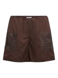 Product image thumbnail - EMBROIDERED SHORTS, Seal Brown | 1