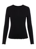 Object Collectors Item RIBBED LONG SLEEVED TOP, Black, highres - 23034456_Black_001.jpg